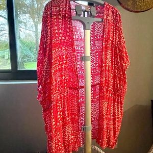 Victoria's Secret VS Kimono Swim Cover Up Red White Hearts || Size: One Size